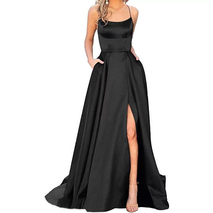 Dress Long Slimming Shoulder Hollow Girlfriends Evening Dresses