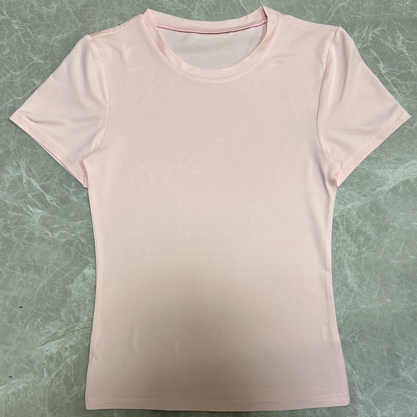 Women's Short-sleeved T-shirt Solid Color Slim Pullover Tops