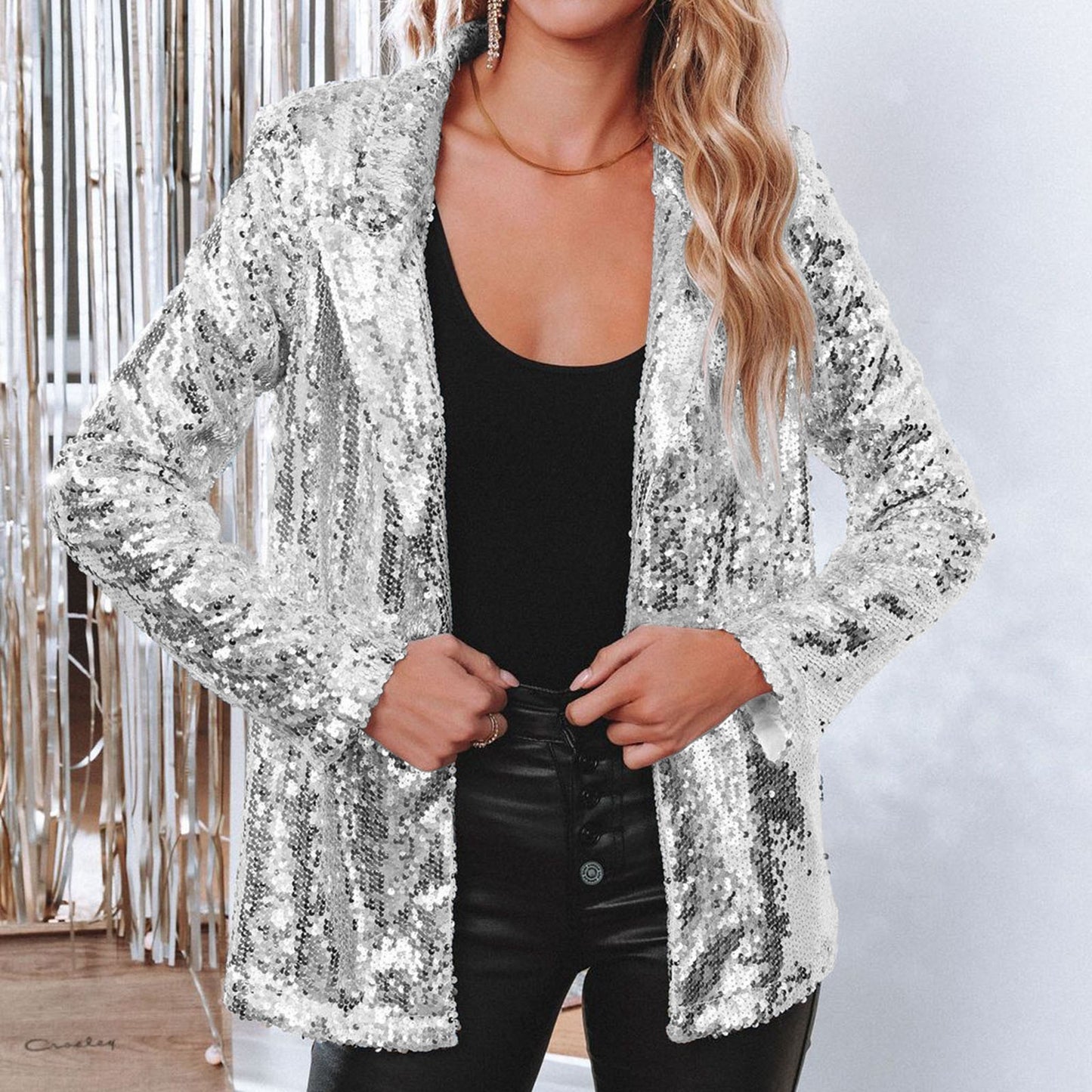 Women's Small Commute Style Lapel Long Sleeve Blazers