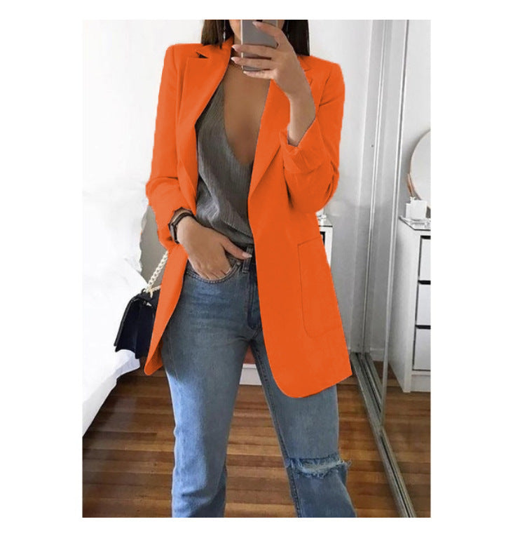 Women's Fashion Solid Color Collar Graceful Blazers