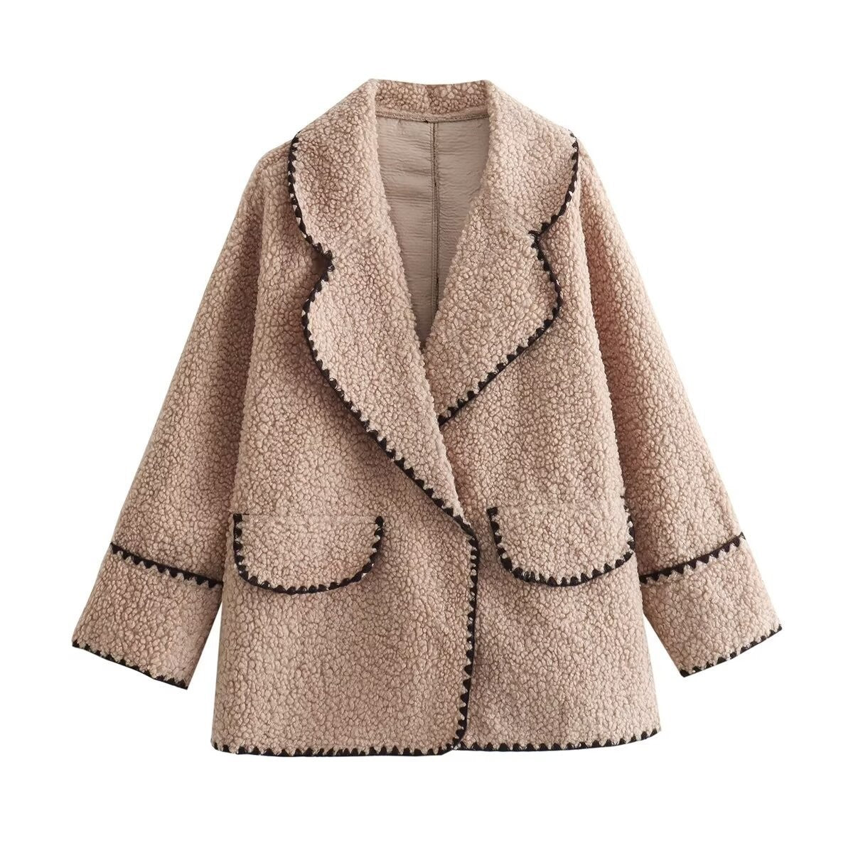 Women's Fur Integrated Lamb Effect For Jackets