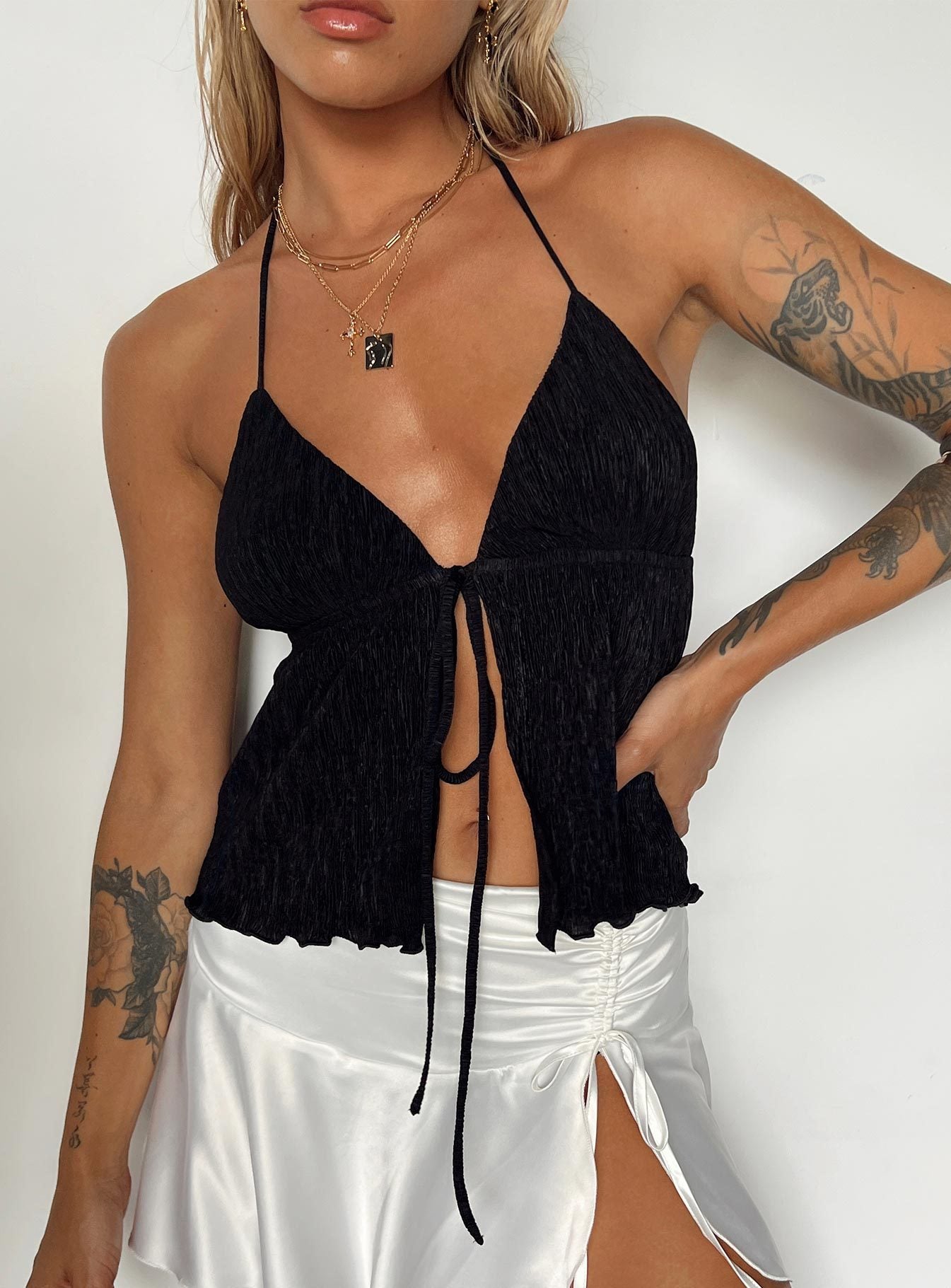 Women's Classic Sexy Suspenders Drawstring Camisole Vests