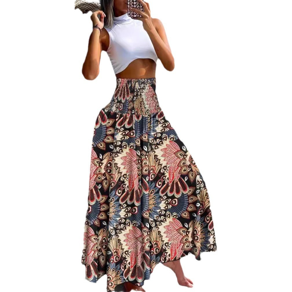 Women's Summer Casual Loose Vacation Long Skirts