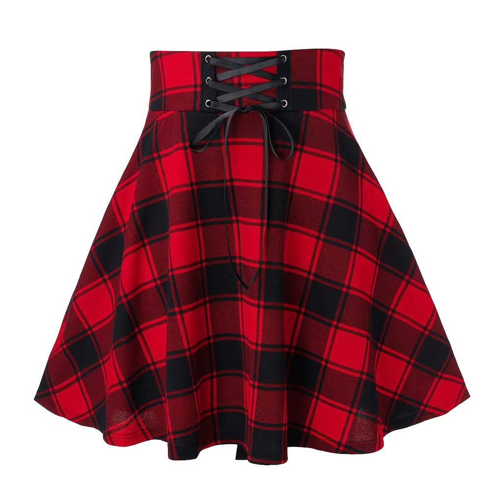 Graceful Charming Beautiful Trendy Fashion Plaid Skirts