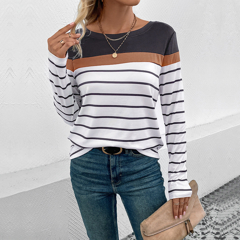 Women's Pretty Durable Spring Long-sleeved Striped Knitwear