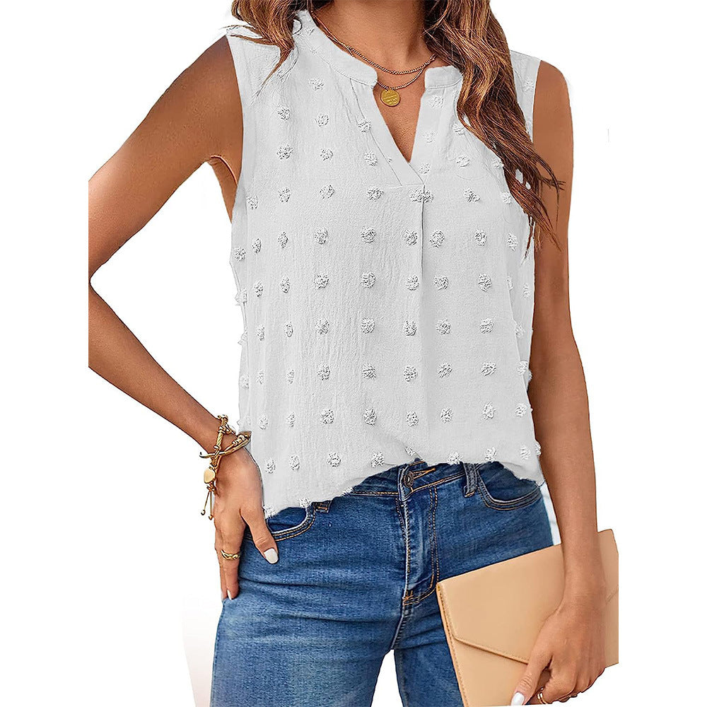 Women's Classy Summer Jacquard Sleeveless T-shirt Vests