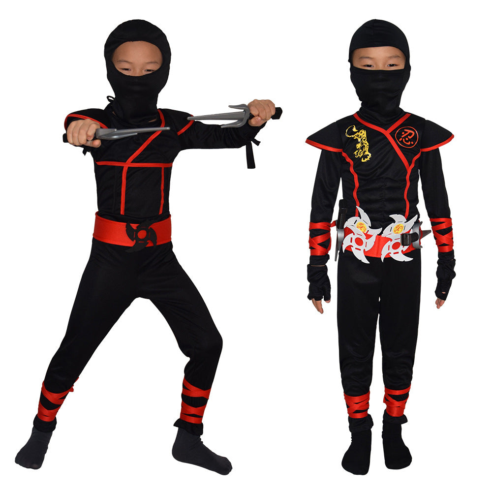 Children's Halloween Ninja Assassin With Knife Night Suits