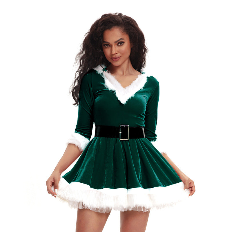 Christmas Adult Female Performance Wear Dress Costumes