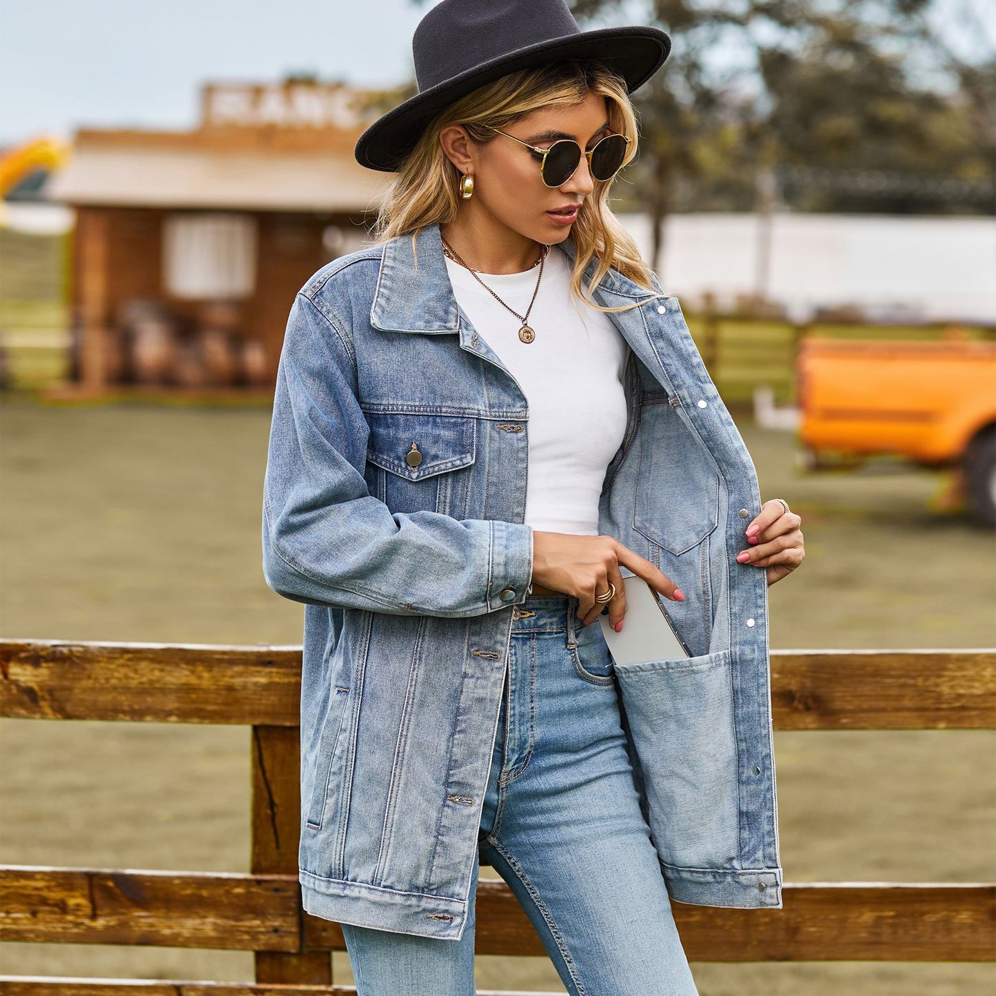 Women's Classic Retro Loose Denim For Jackets