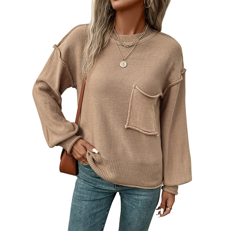 Women's Popular Fashion Wear Long Sleeve Solid Sweaters