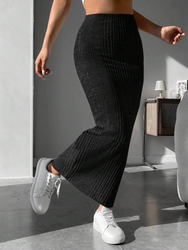 Women's Autumn Wear Casual Slim Irregular Striped Skirts