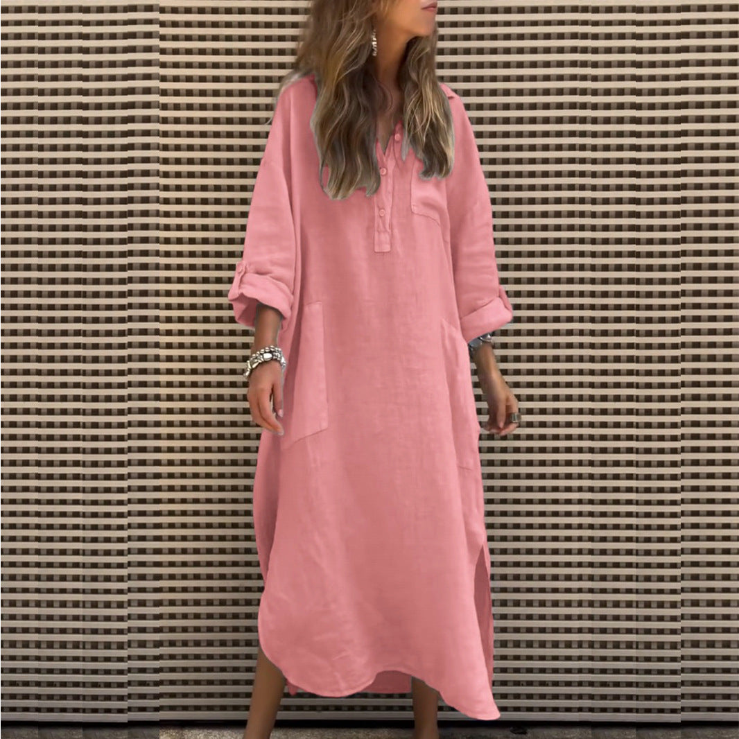 Robe élégante de couleur unie irrégulière pour femmes, robes simples