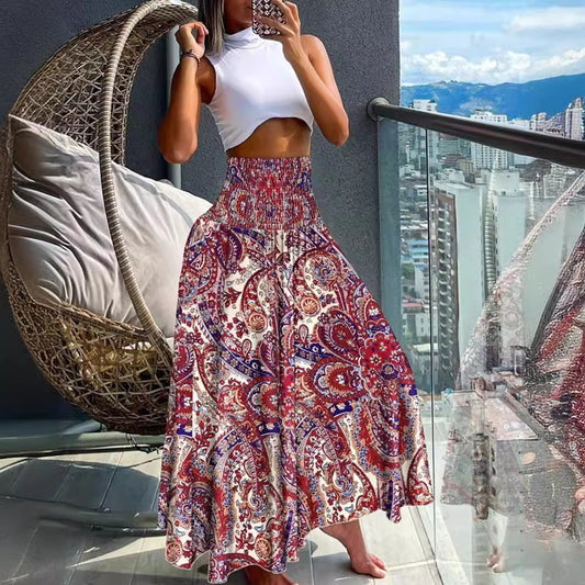 Women's Summer Casual Loose Vacation Long Skirts