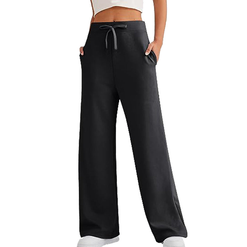 Women's Solid Color Casual Loose Wide Leg Pants