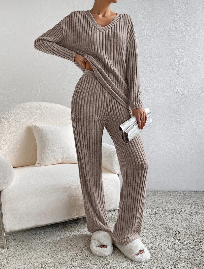 Women's Two-piece Autumn Fashion Casual Straight Loose Temperament Sunken Suits