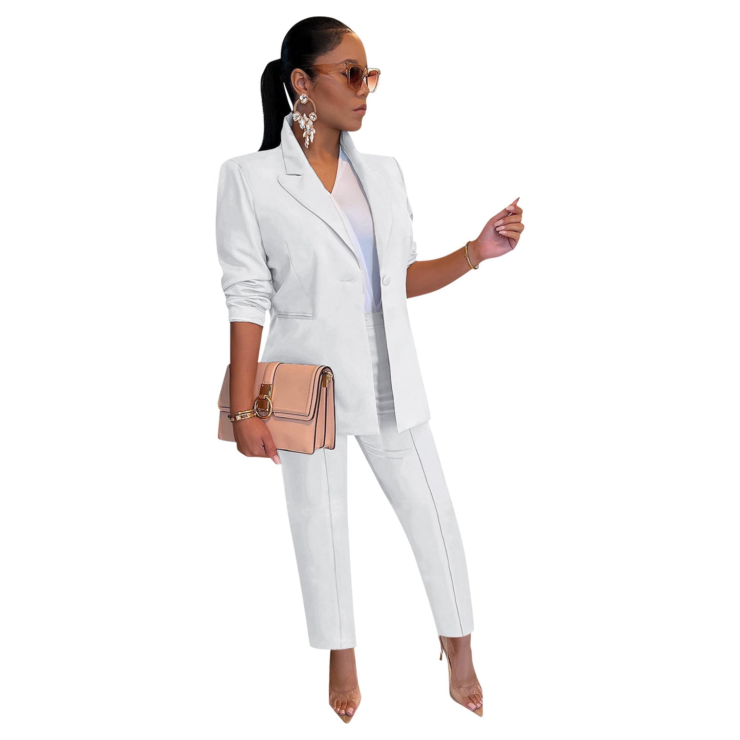 Women's Trousers Two-piece Set Leisure Office Suits