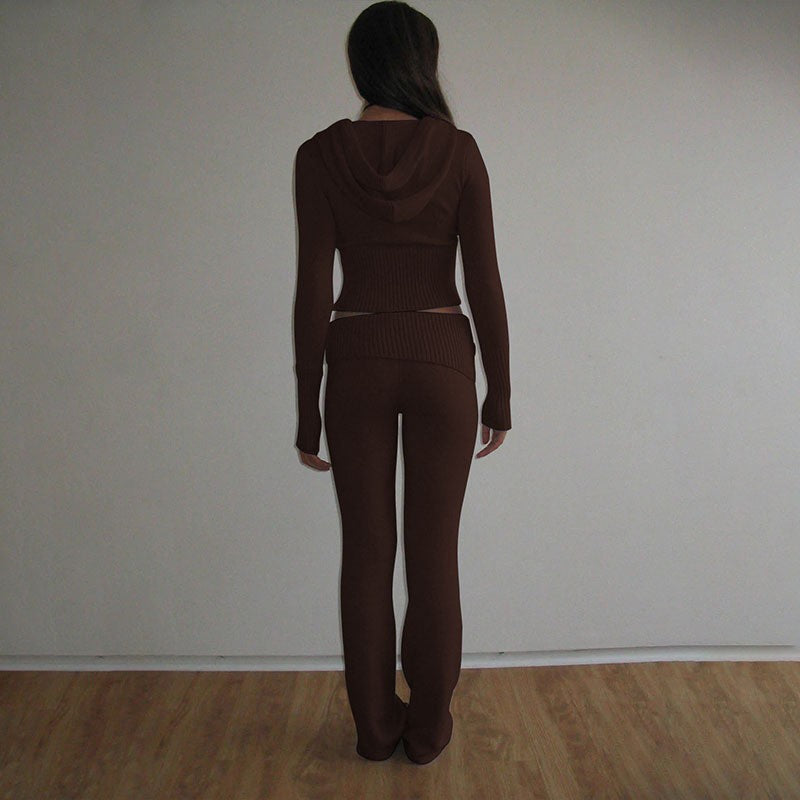 Women's Fashion Sexy High Waist Long-sleeved Trousers Suits