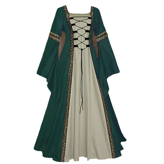 Women's Long Sleeve Dress Gothic Retro Medieval Costumes