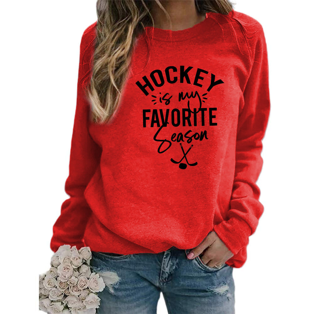 Printed Crew Neck European Big Loose Sweaters