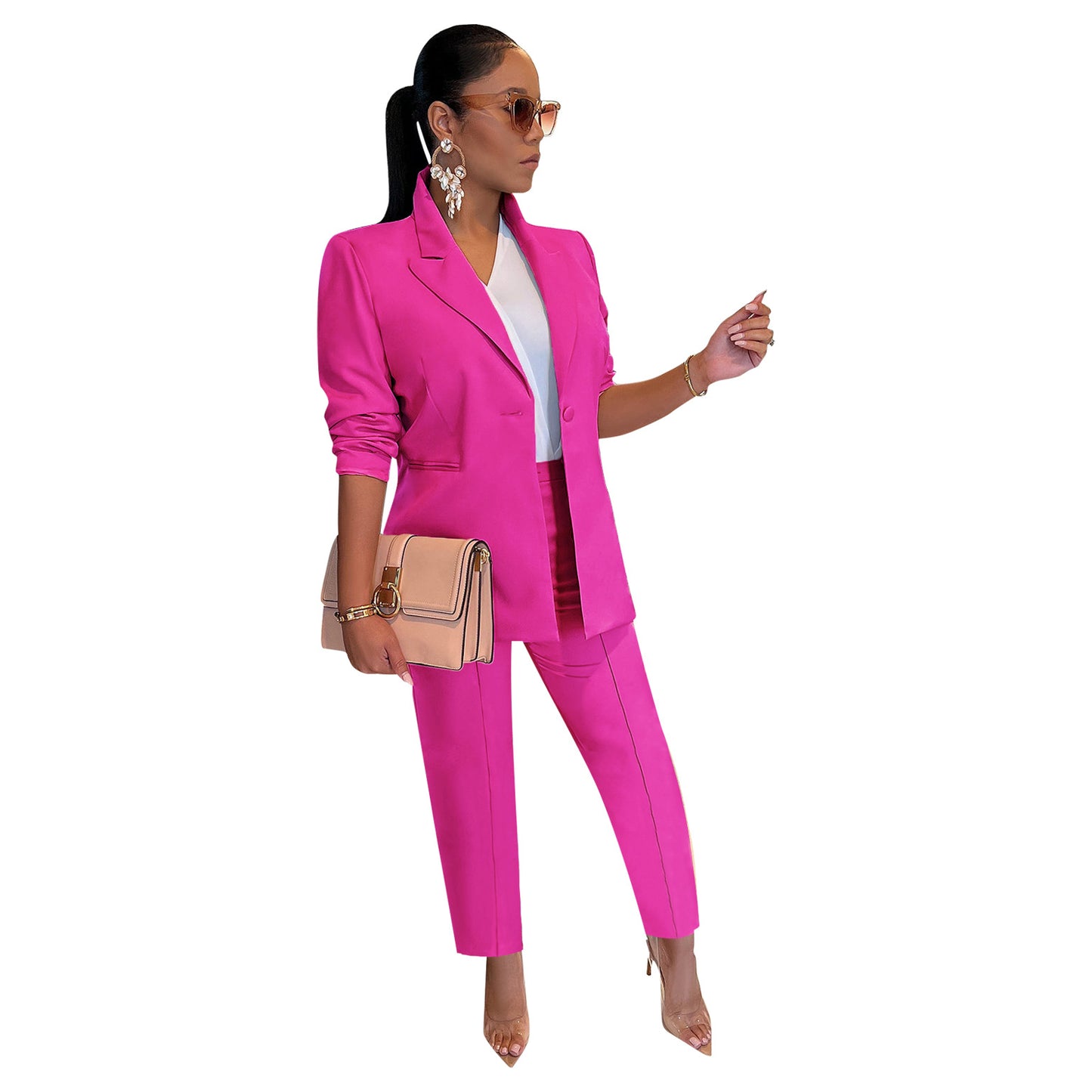 Women's Trousers Two-piece Set Leisure Office Suits