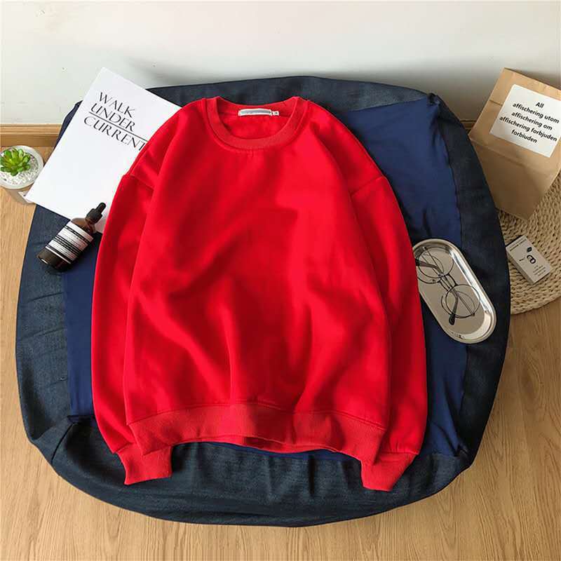 Pulls à capuche à col rond vierges de couleur unie pour femmes