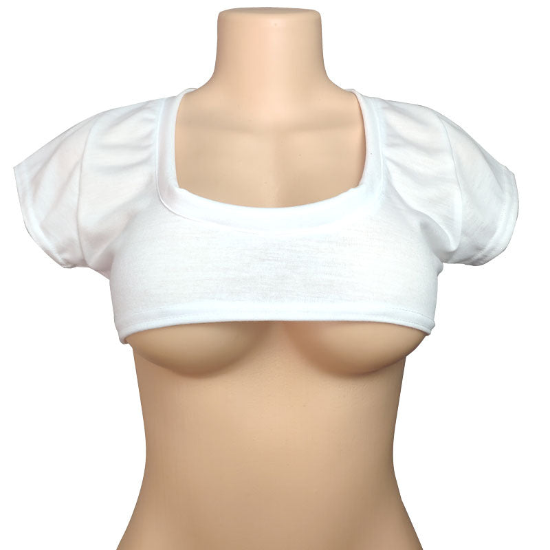 T-shirt nombril sexy à manches bandeau en tricot pour le sexe