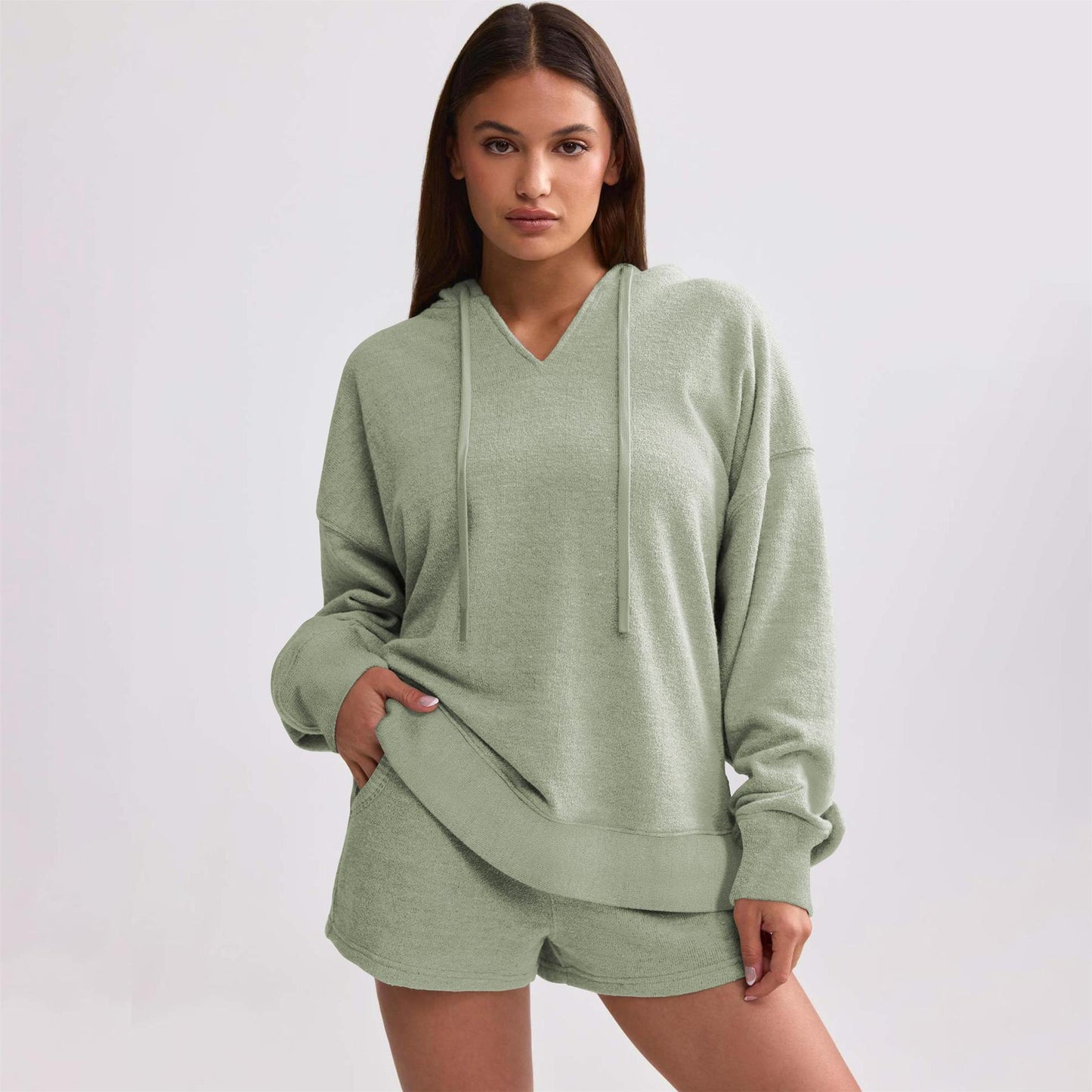 Women's Knitted Loose Long Sleeve Hooded Street Style Sweaters