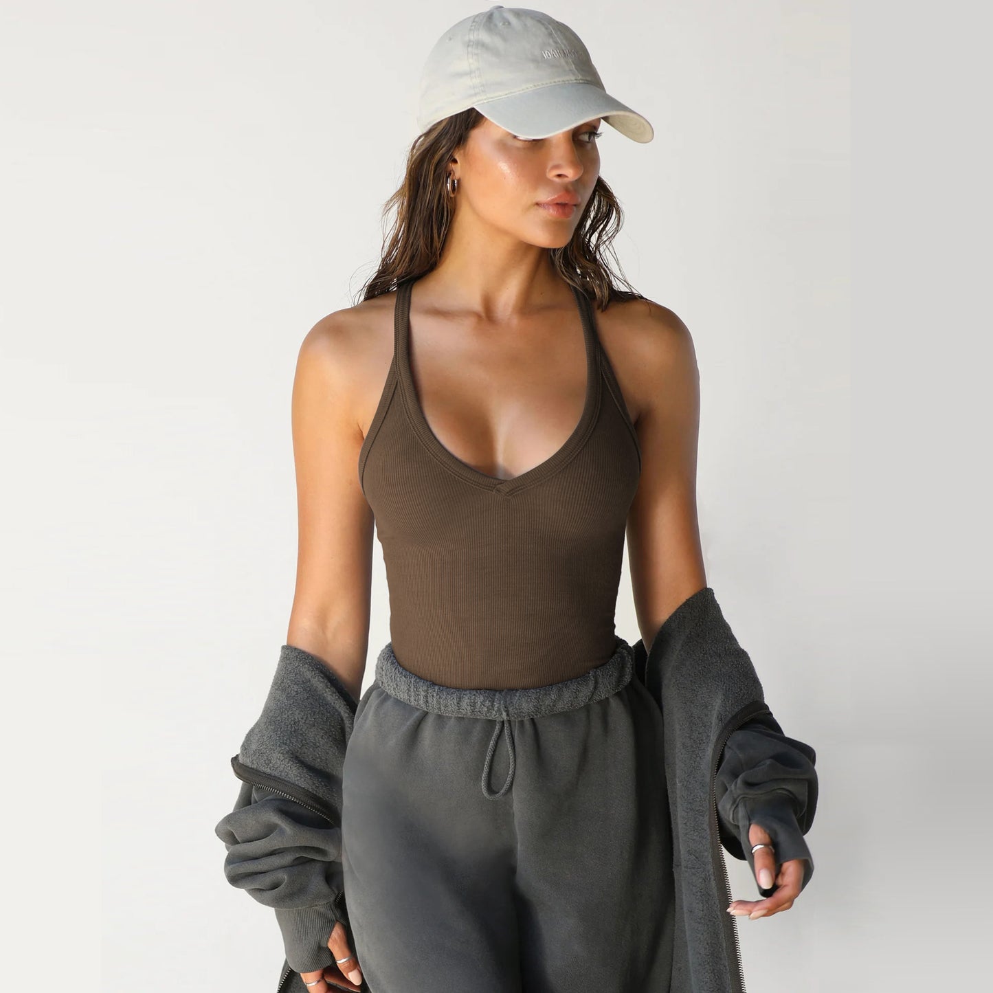 Hauts d'intérieur sexy et slim en tricot pour femme