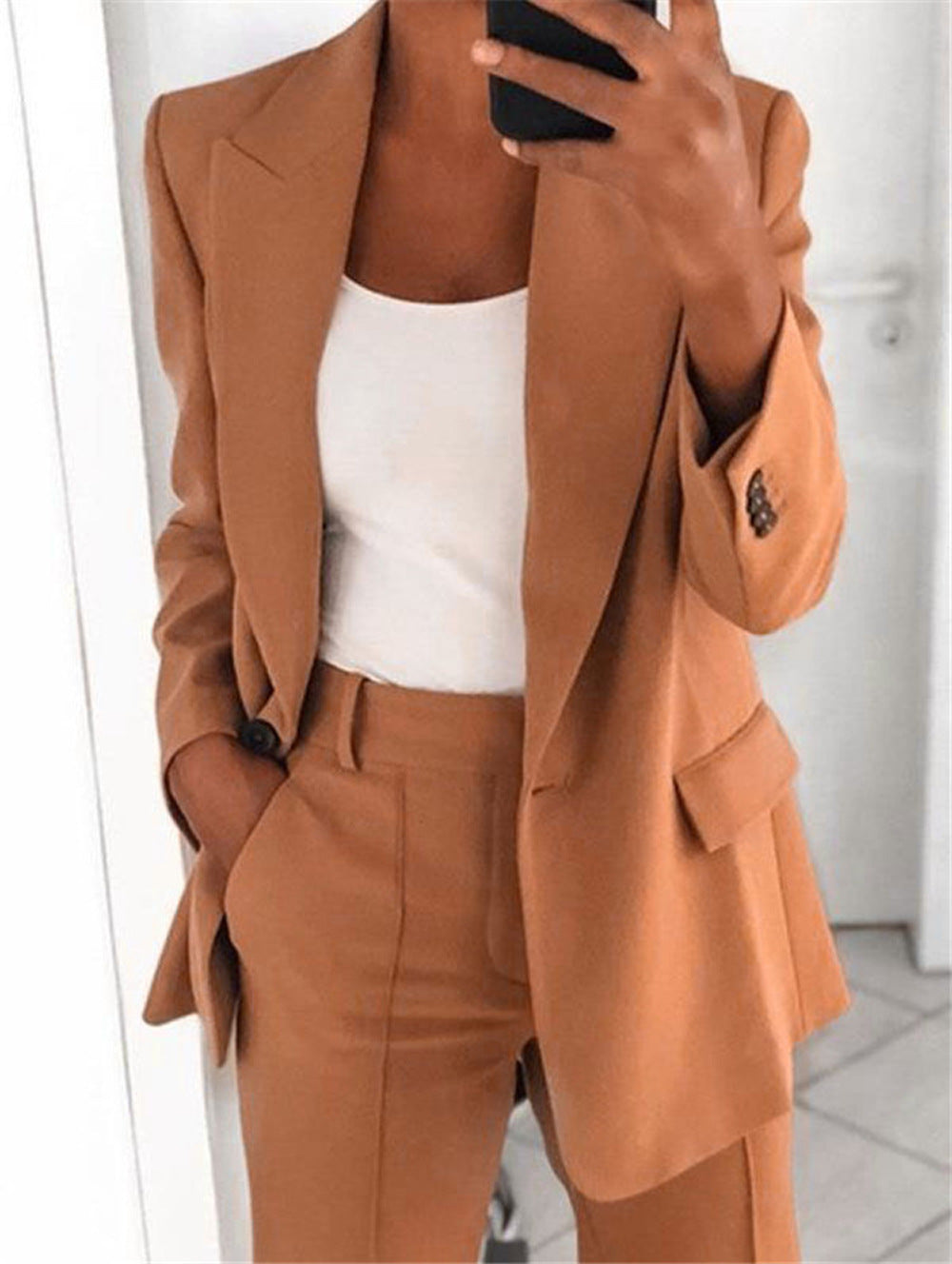 Women's Slouchy Fashion Lapel Graceful Business Blazers