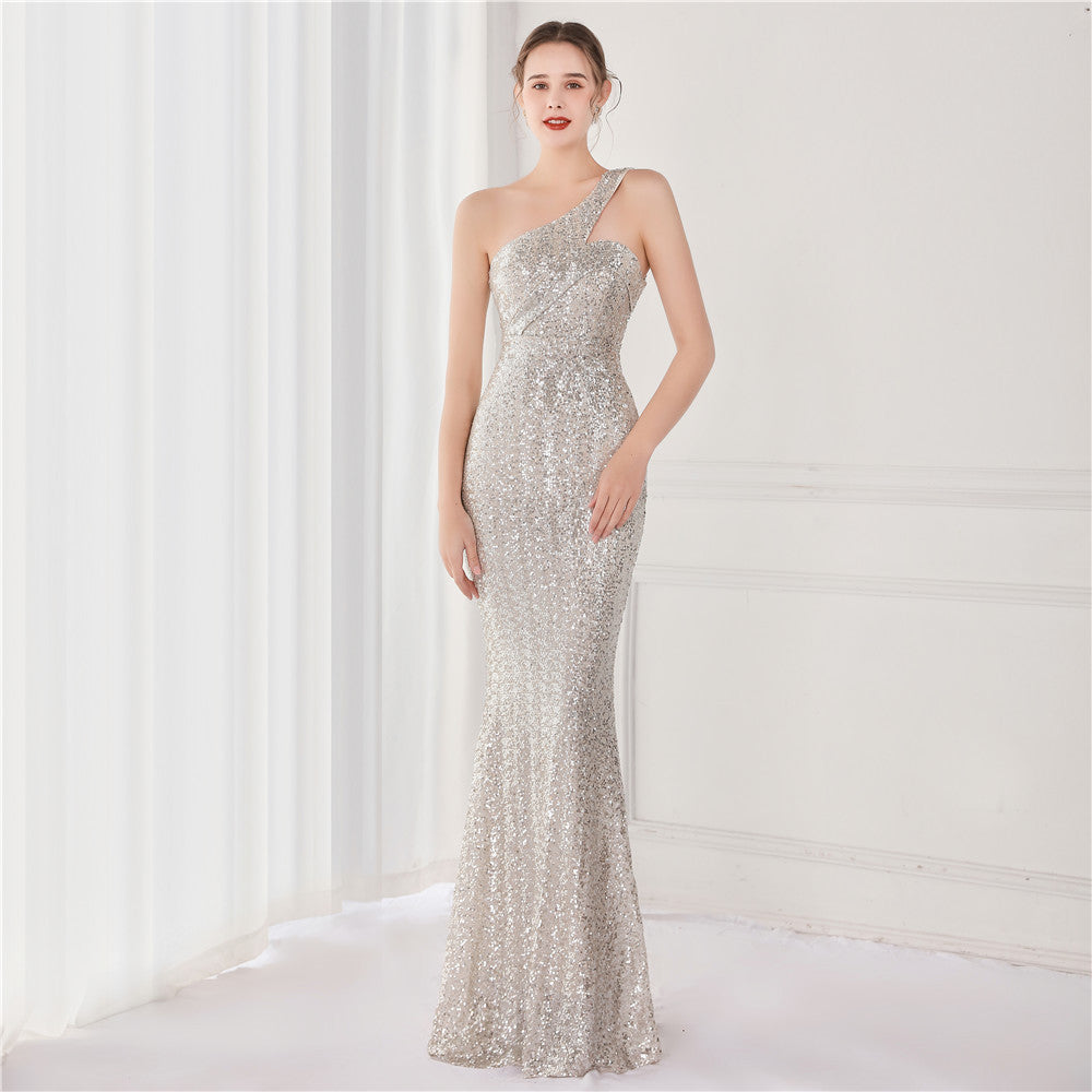 Sequined Dream Party Dress Sexy Long Wedding Dresses