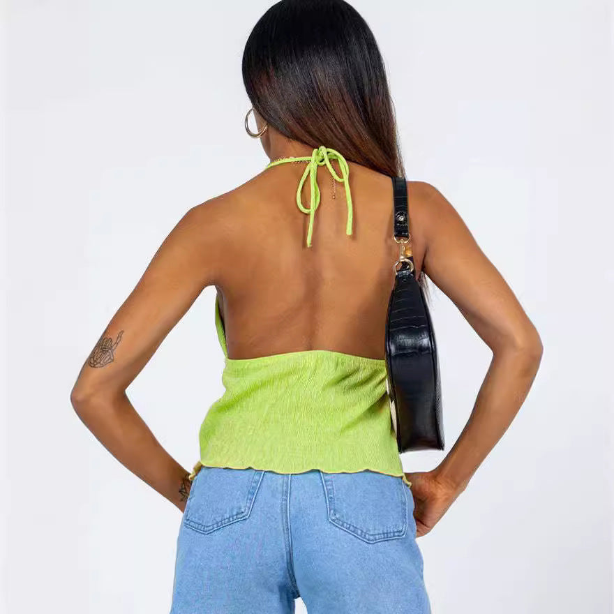 Women's Classic Sexy Suspenders Drawstring Camisole Vests