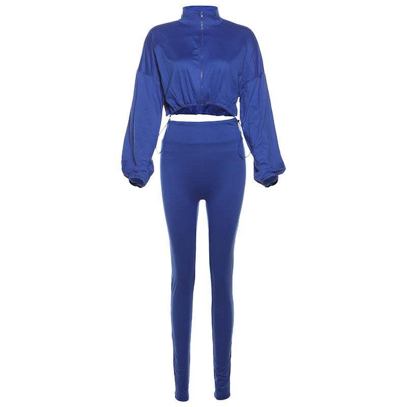 Women's Sexy Drawstring Waist High Tight Trousers Suits