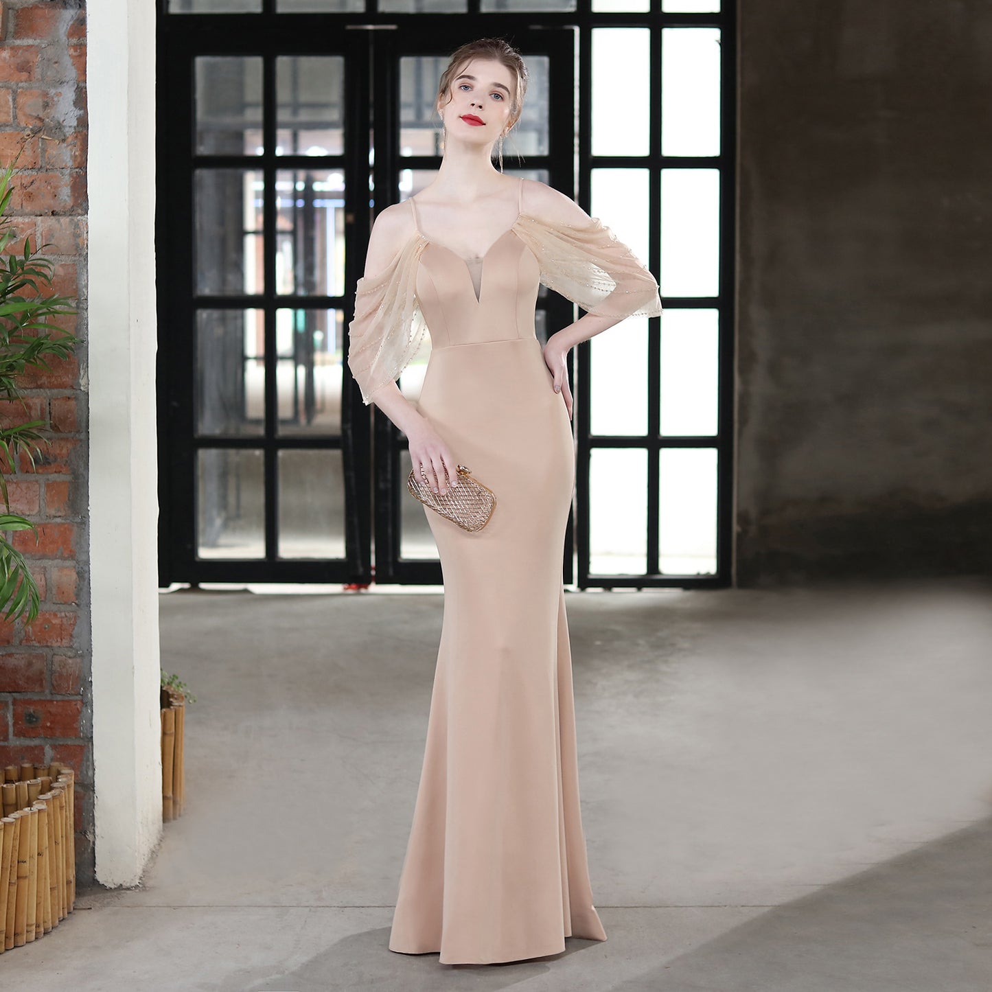 Bride Long Sling Appreciation Dinner Fishtail Evening Dresses