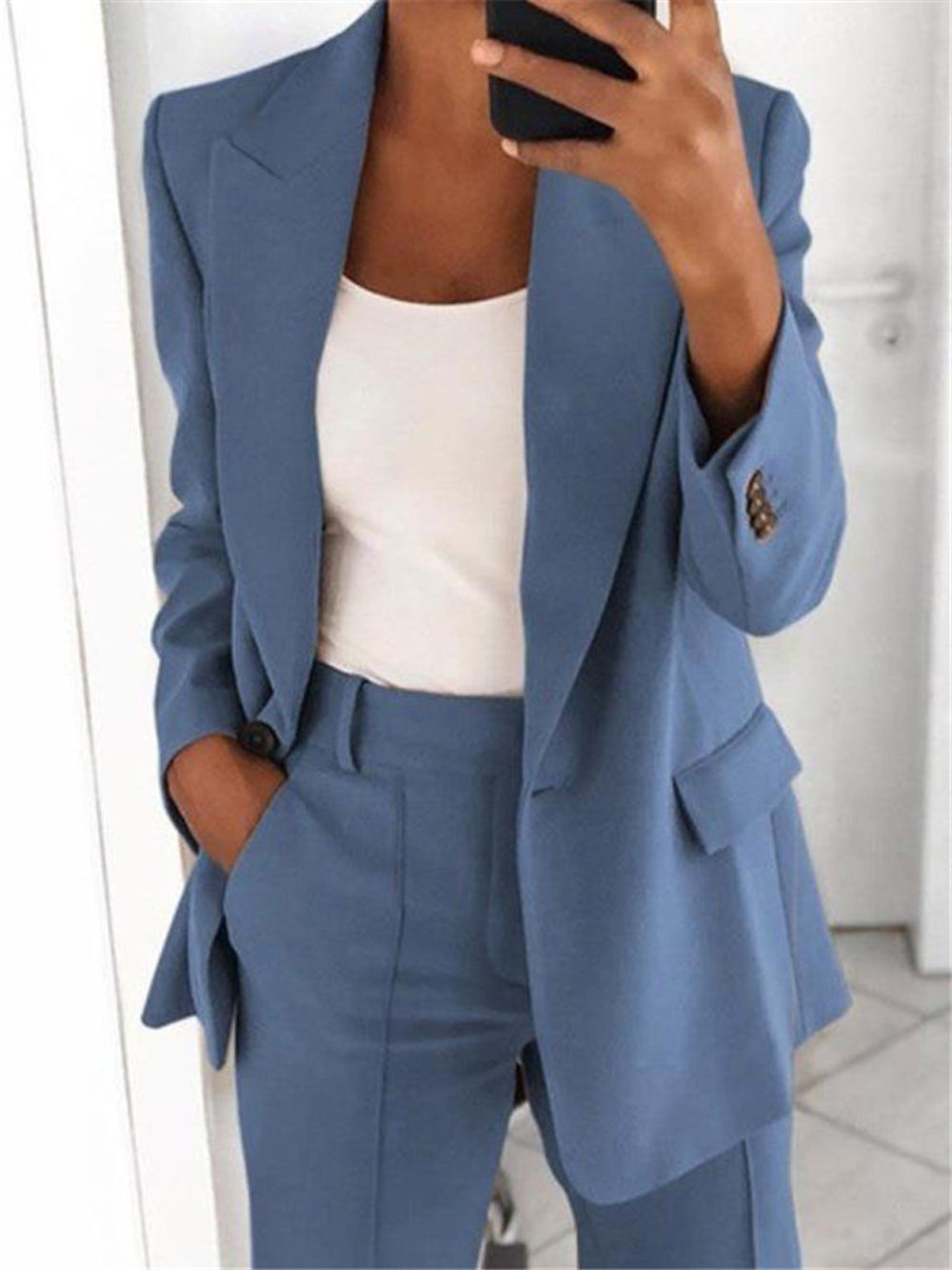 Women's Slouchy Fashion Lapel Graceful Business Blazers