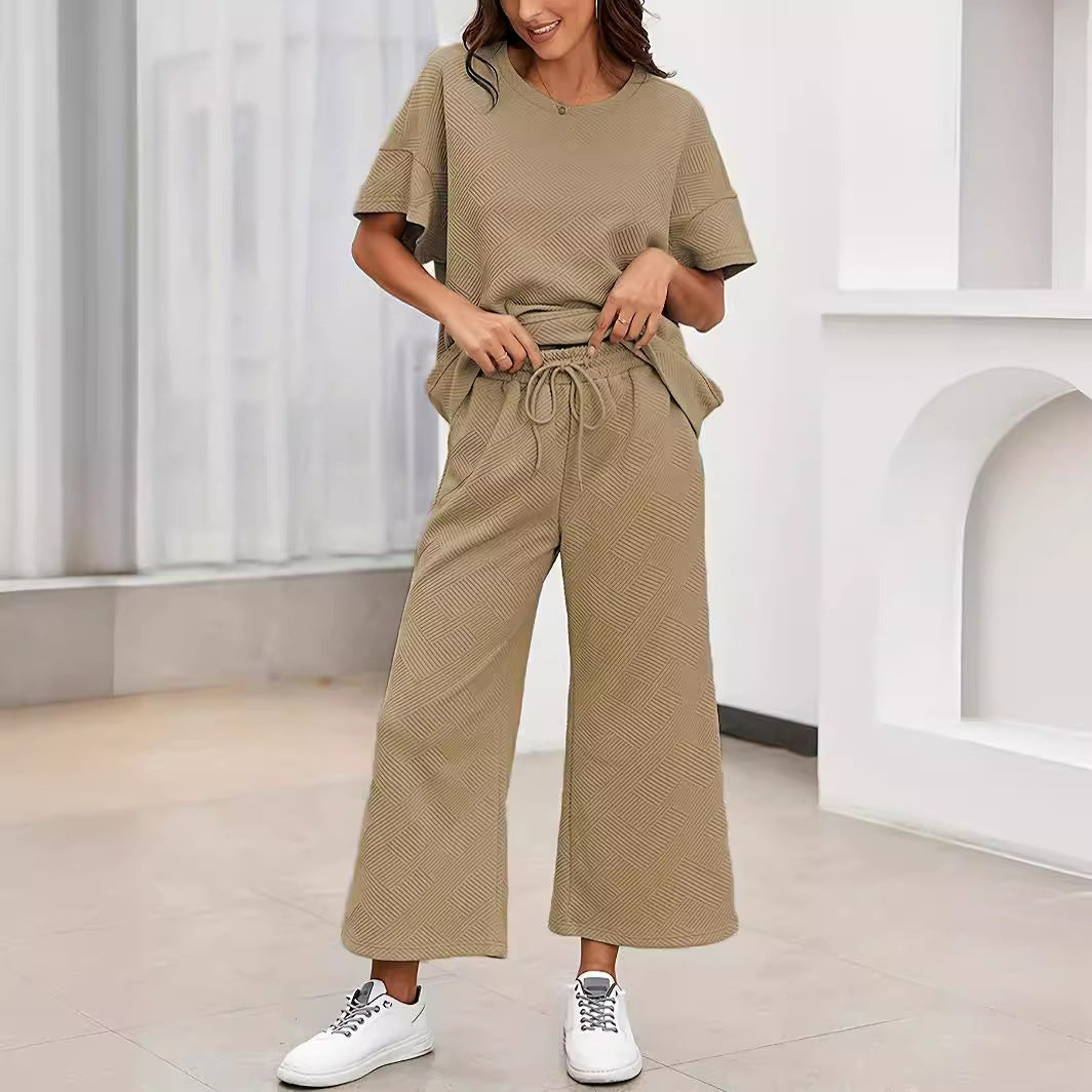 Women's Texture Casual Thin Loose Slim Fit Suits