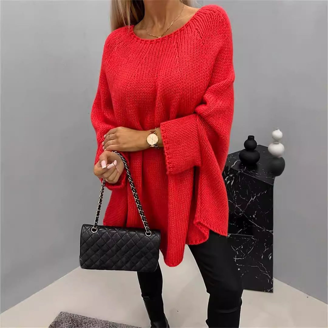 Women's Autumn Cape Poncho Fashionable Knitted Shawl Sweaters