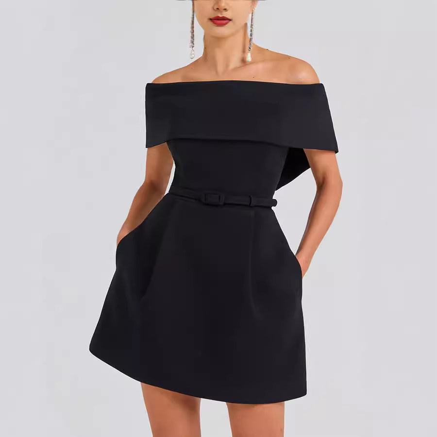 Robe ceinture pour femme, tenue de soirée décontractée et tendance