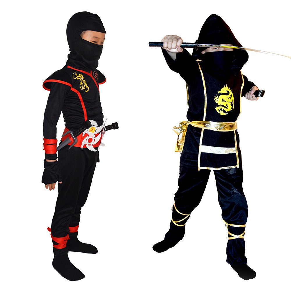 Children's Halloween Ninja Assassin With Knife Night Suits