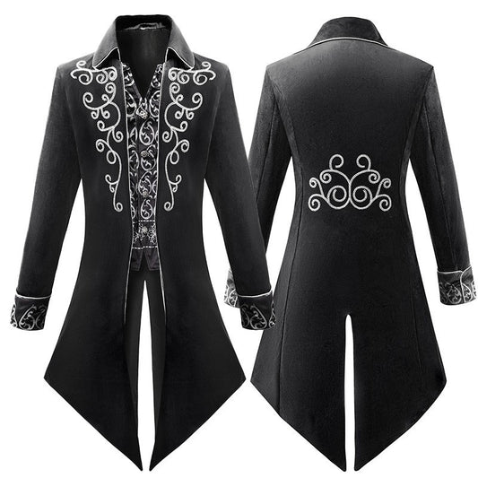 Men's Vintage Swallowtail Medieval Gentleman Gorgeous Court Costumes