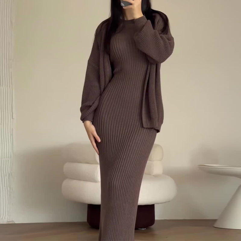 Elegant High-grade Shawl Knitted Comfortable Round Suits