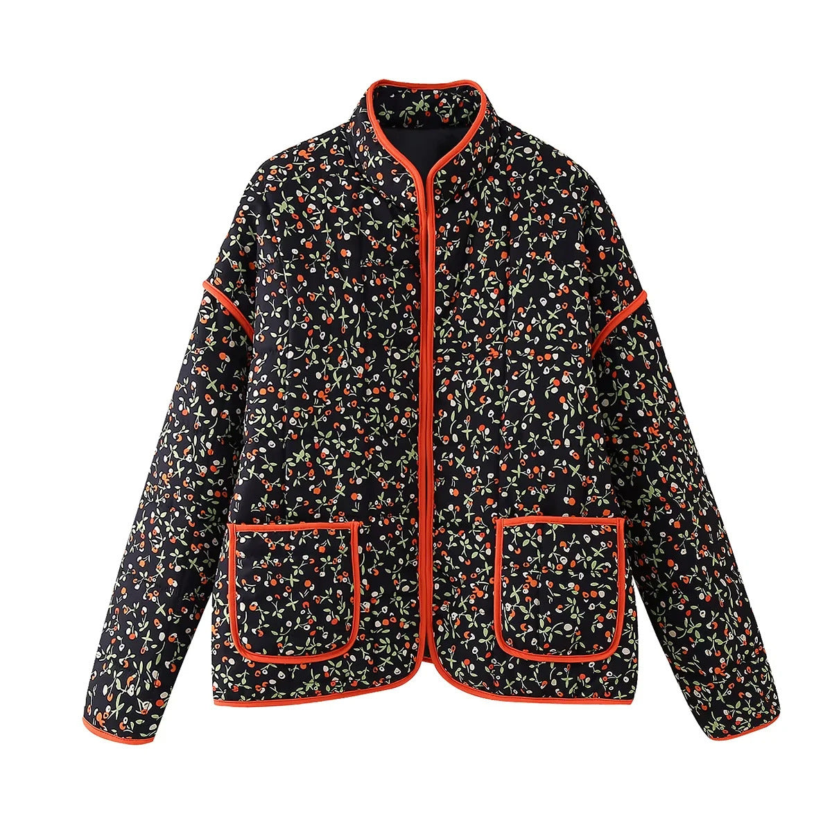 Women's New French Retro Pattern Print Jackets