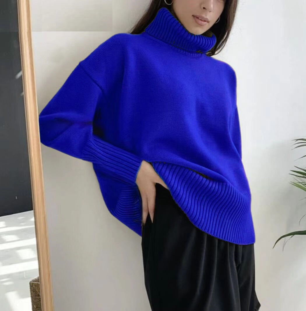 Solid Color Pullover Not Easy To Knitwear