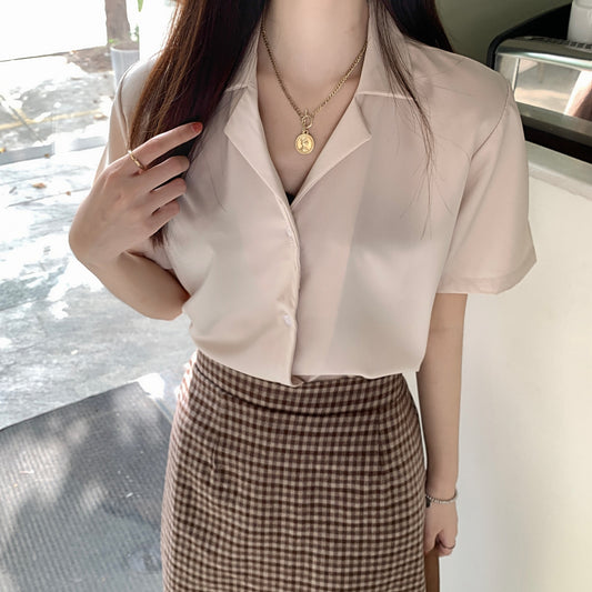 Women's Design Sense Niche Summer Thin Korean Blouses