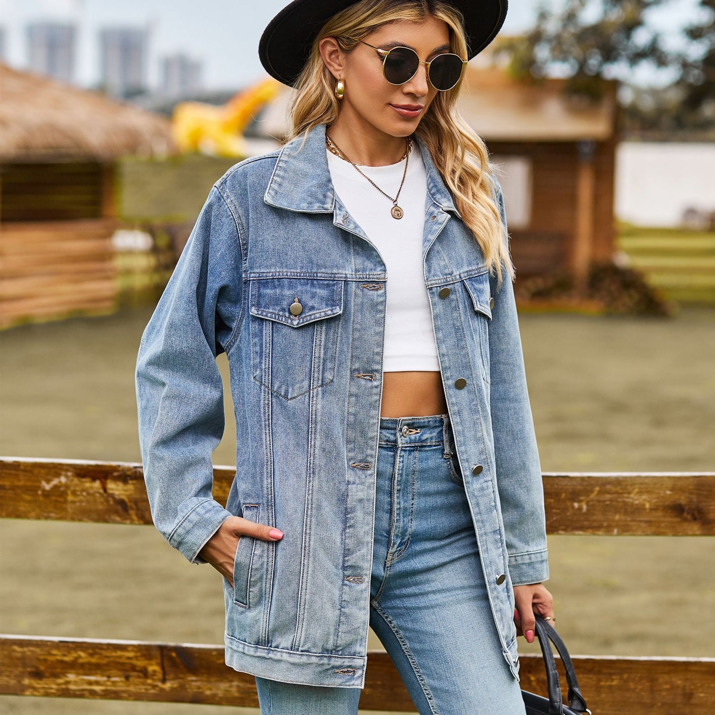 Women's Classic Retro Loose Denim For Jackets