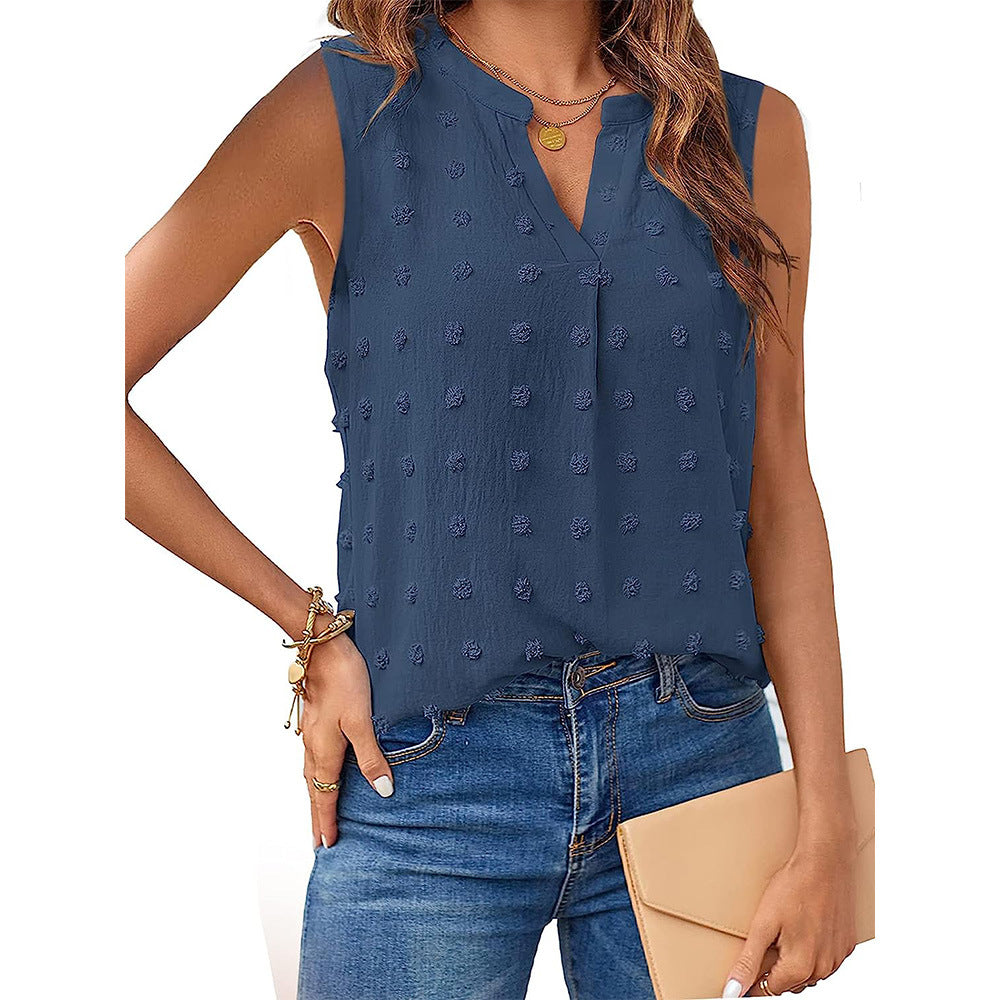 Women's Classy Summer Jacquard Sleeveless T-shirt Vests