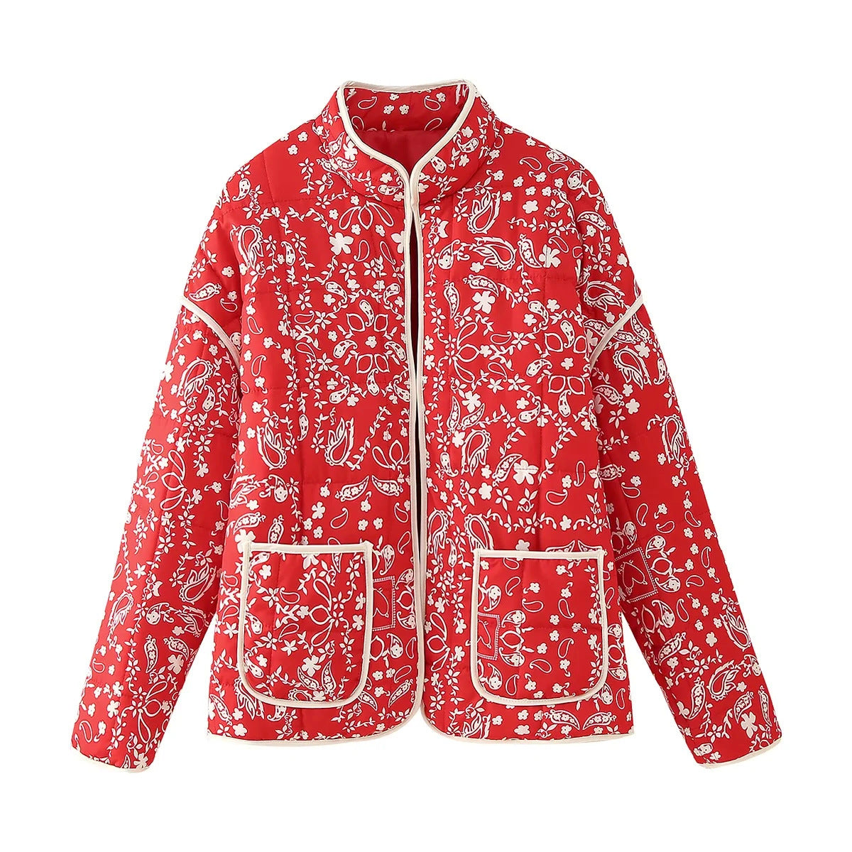 Women's New French Retro Pattern Print Jackets