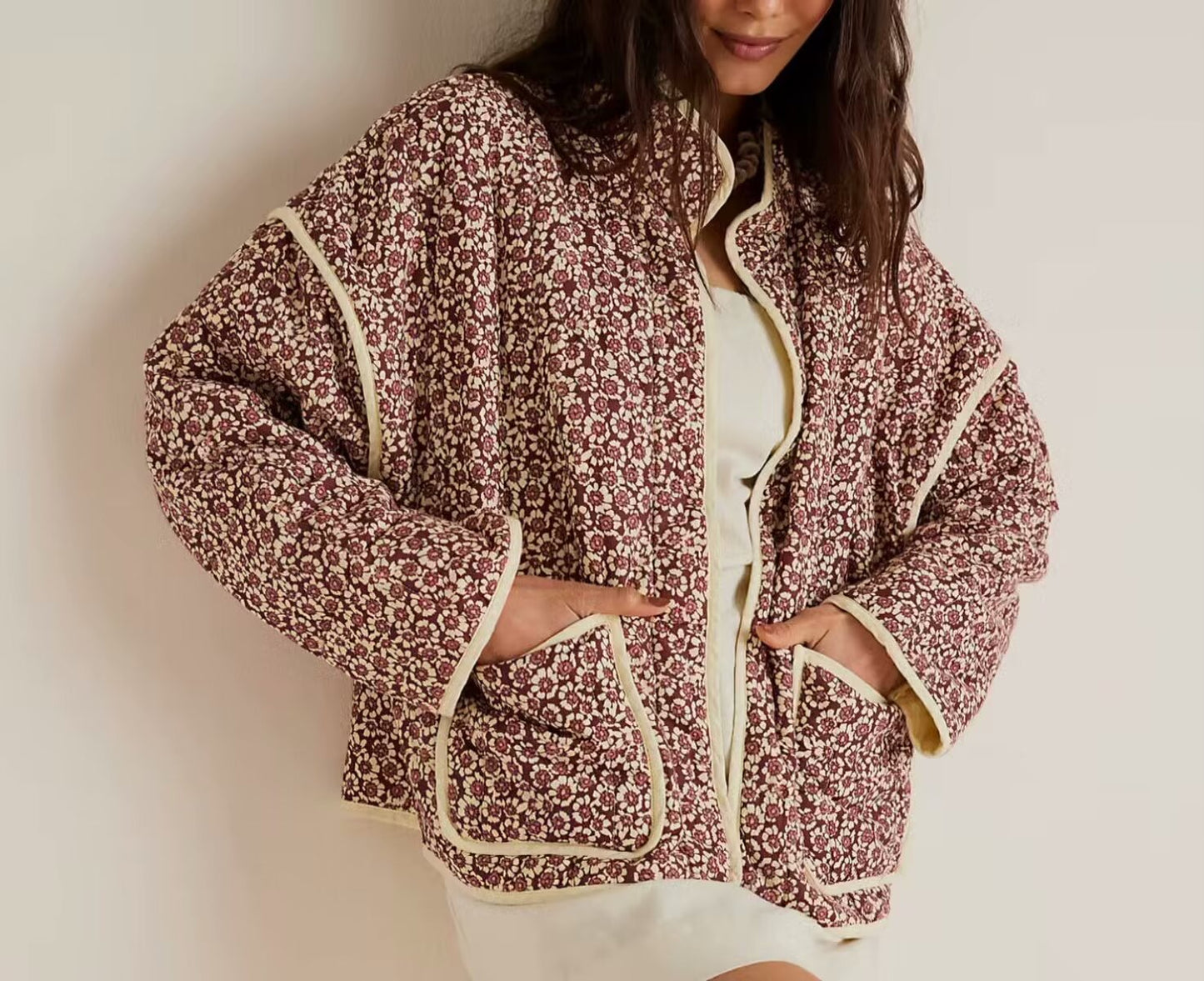 Women's New French Retro Pattern Print Jackets