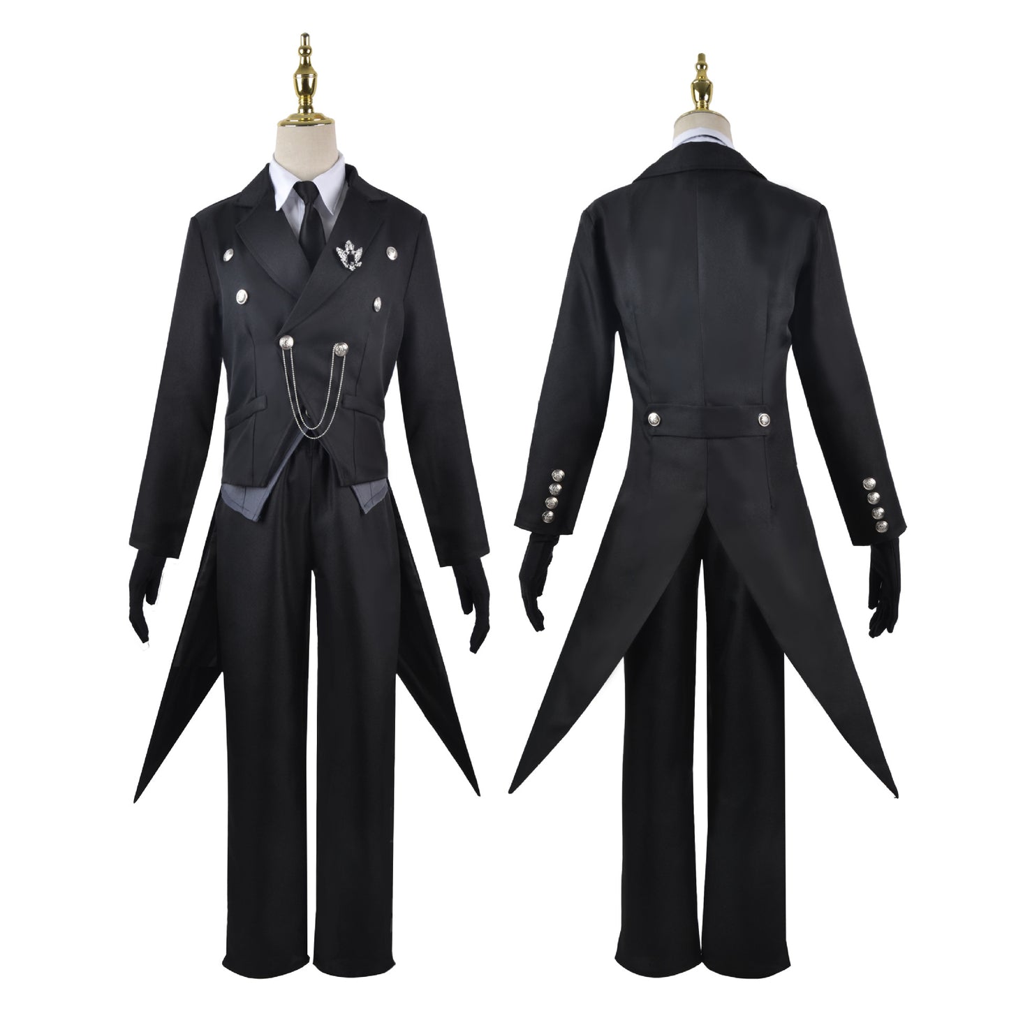 Black Butler Clothes Sebastian Swallowtail Dress Costumes