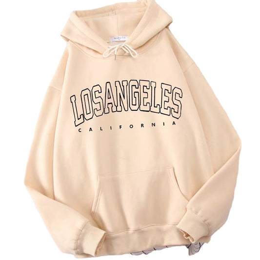 Sweat à capuche ample et épais de style coréen pour femmes, pull long