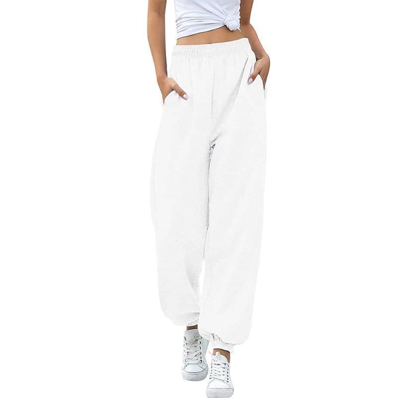 Women's High Waist Casual Sports Ankle Banded Pants